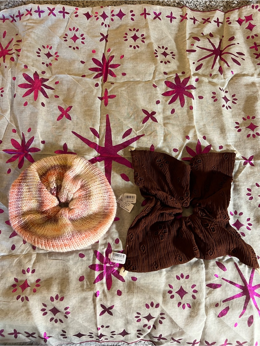 Free People Bundle Of 2 Hair Scrunchies NWT